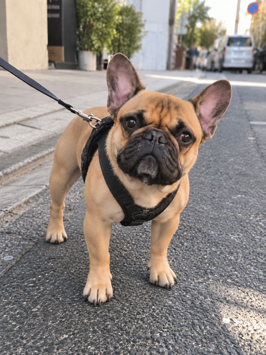 AI-generated photo of a French bulldog used as the input